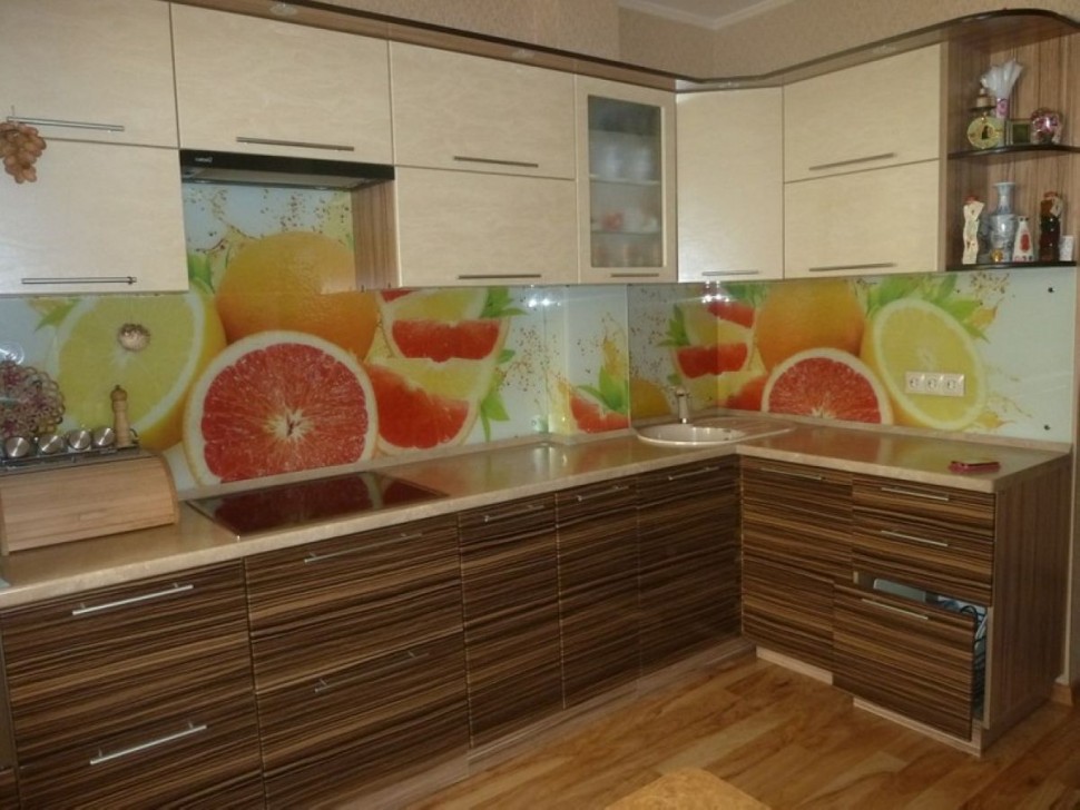 Фиолетовая кухня дизайн угловая Germes ДСП, МДФ 1 метр Вариант 2532