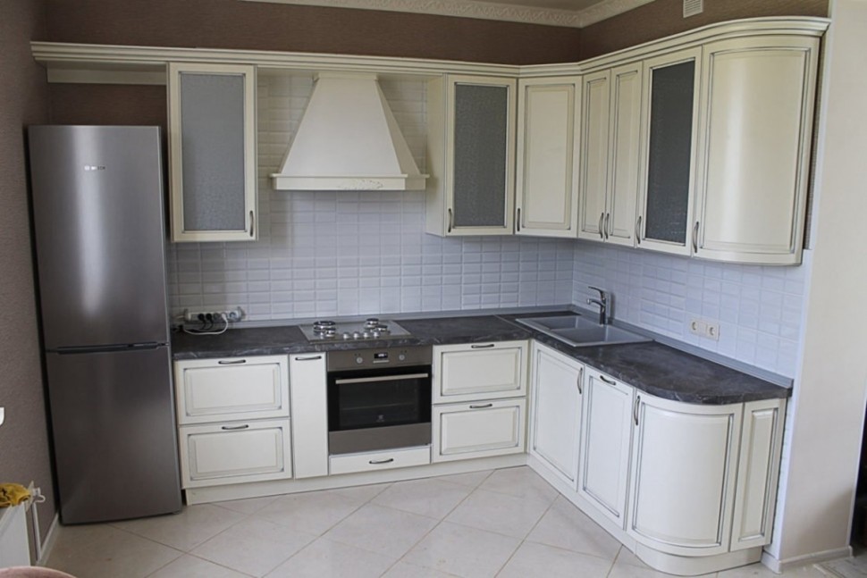 Прованс восточная рамочный мдф кухня Deluxe, ДСП 1м Вариант 1945