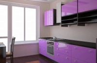 Класcика европейская пластиковая кухня Germes, ДСП 1м Вариант 469