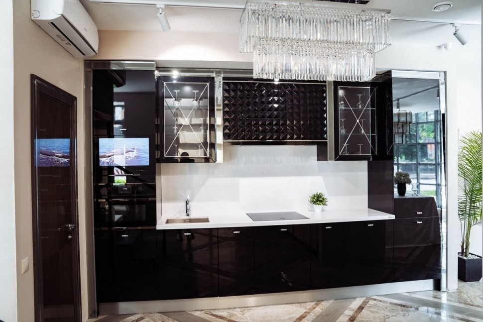 Классическая итальянская крашенная кухня Deluxe, ДСП 1м Вариант 1310