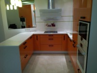 Минимализм американская кухня краска Deluxe, ДСП 1м Вариант 1357