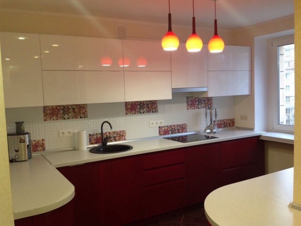 Оранжевая кухня 1 метр угловая Germes ДСП, МДФ 1 метр Вариант 2428