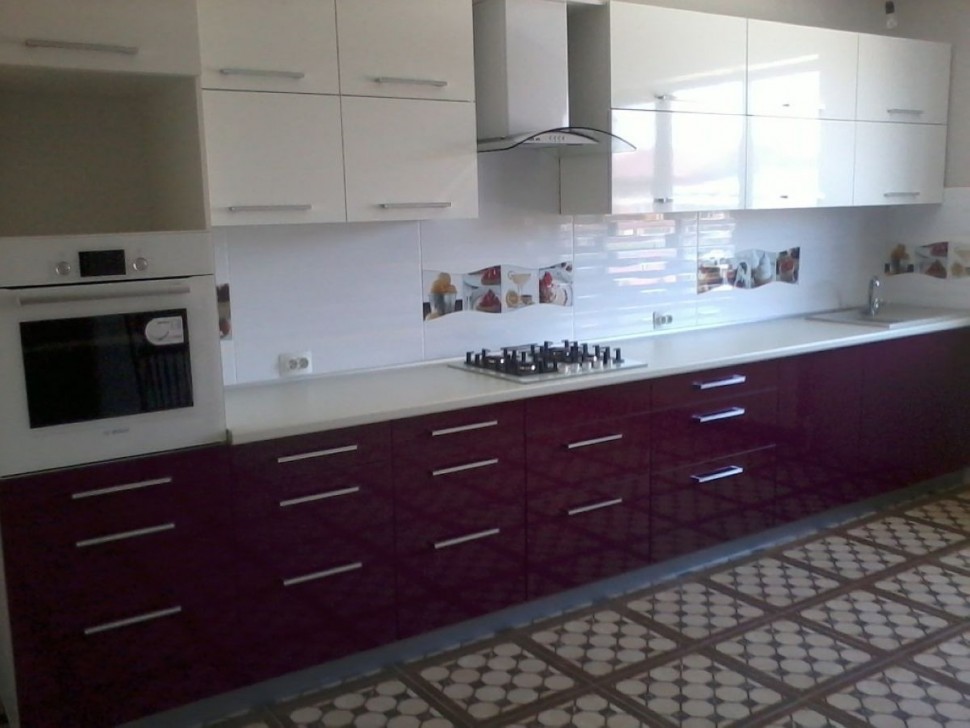 Розовая кухня 5 метров угловая Germes ДСП, МДФ 1 метр Вариант 2472