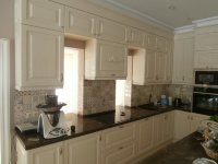 Минимализм европейская стеклянная кухня Germes, ДСП 1м Вариант 1042