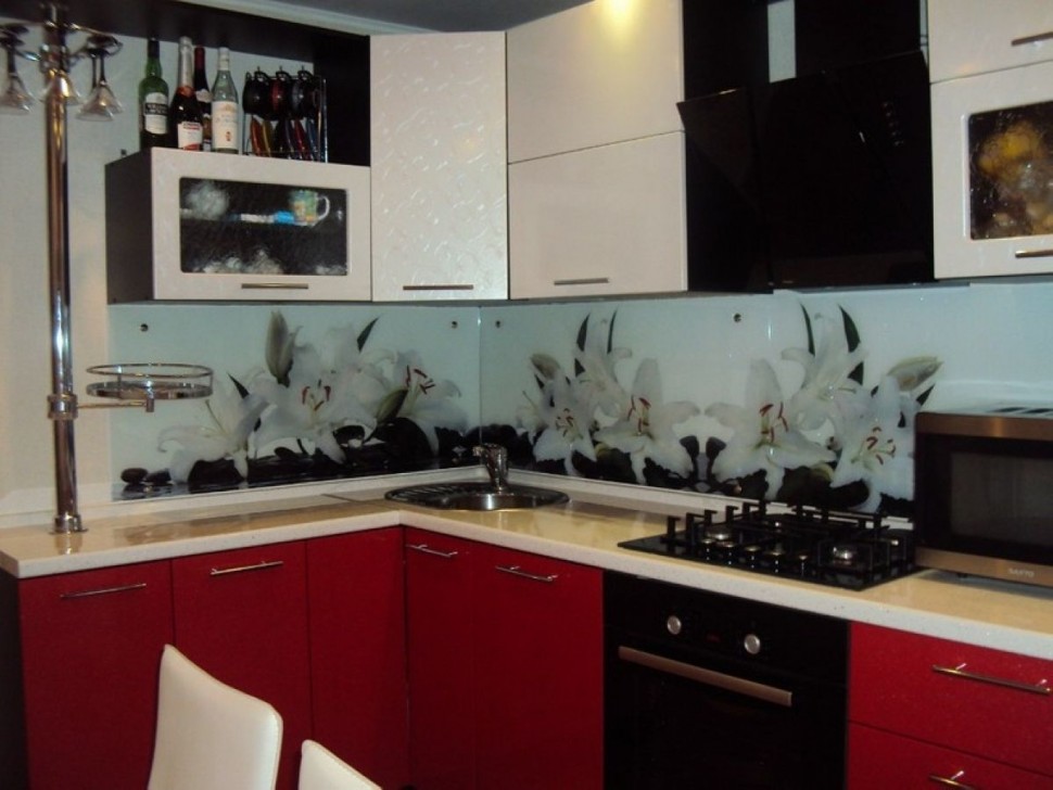 Розовая кухня 1 метр угловая Germes ДСП, МДФ 1 метр Вариант 2459