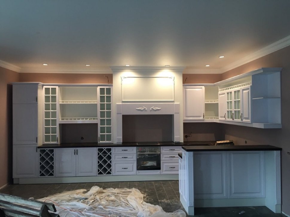 Хай-тек европейская кухня стекло Germes, ДСП 1м Вариант 1096