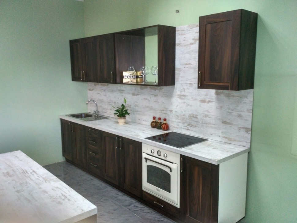 Прованс немецкая пластиковая кухня Deluxe, ДСП 1м Вариант 1742