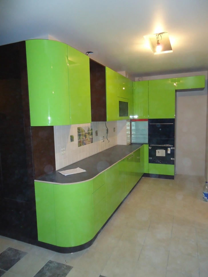 Минимализм восточная пленочная кухня Deluxe, ДСП 1м Вариант 2062