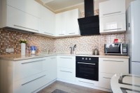 Лофт американская кухня стекло Germes, ДСП 1м Вариант 756