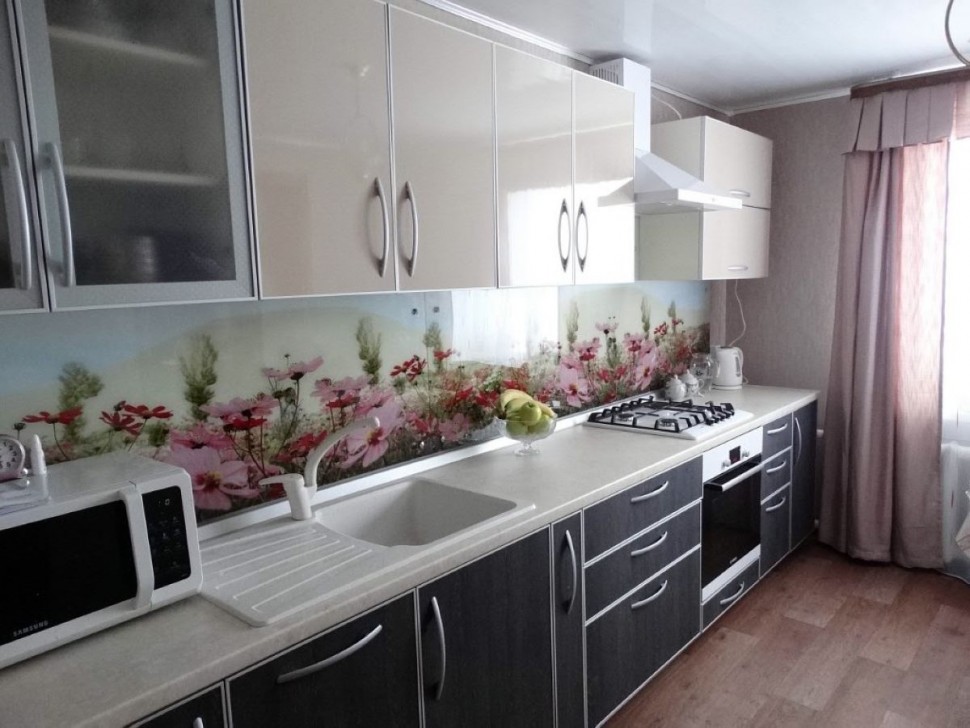 Коричневая кухня 1 метр угловая Germes ДСП, МДФ 1 метр Вариант 2373