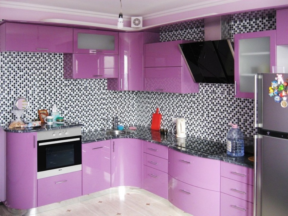 Оранжевая кухня 6 метров угловая Germes ДСП, МДФ 1 метр Вариант 2447