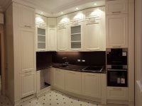 Класcика американская стеклянная кухня Germes, ДСП 1м Вариант 995