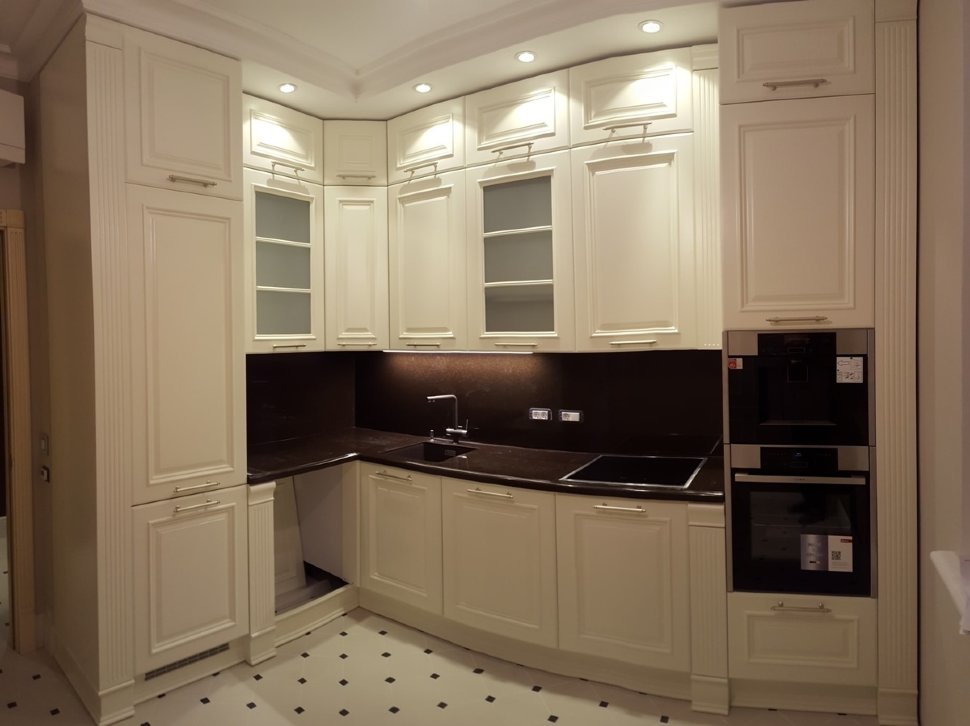 Класcика американская стеклянная кухня Germes, ДСП 1м Вариант 995