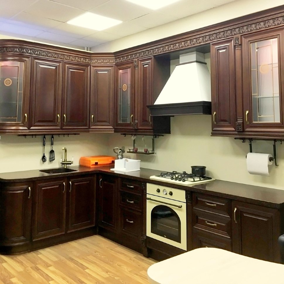 Прованс немецкая деревянная кухня Germes, ДСП 1м Вариант 88