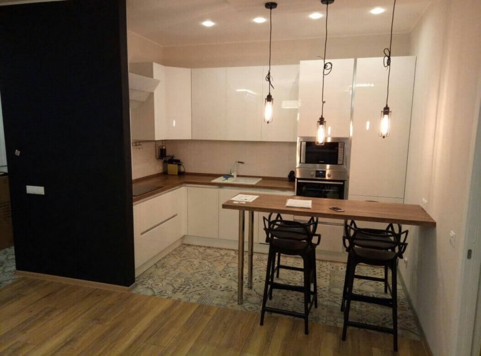 Кантри американская пластиковая кухня Deluxe, ДСП 1м Вариант 1538