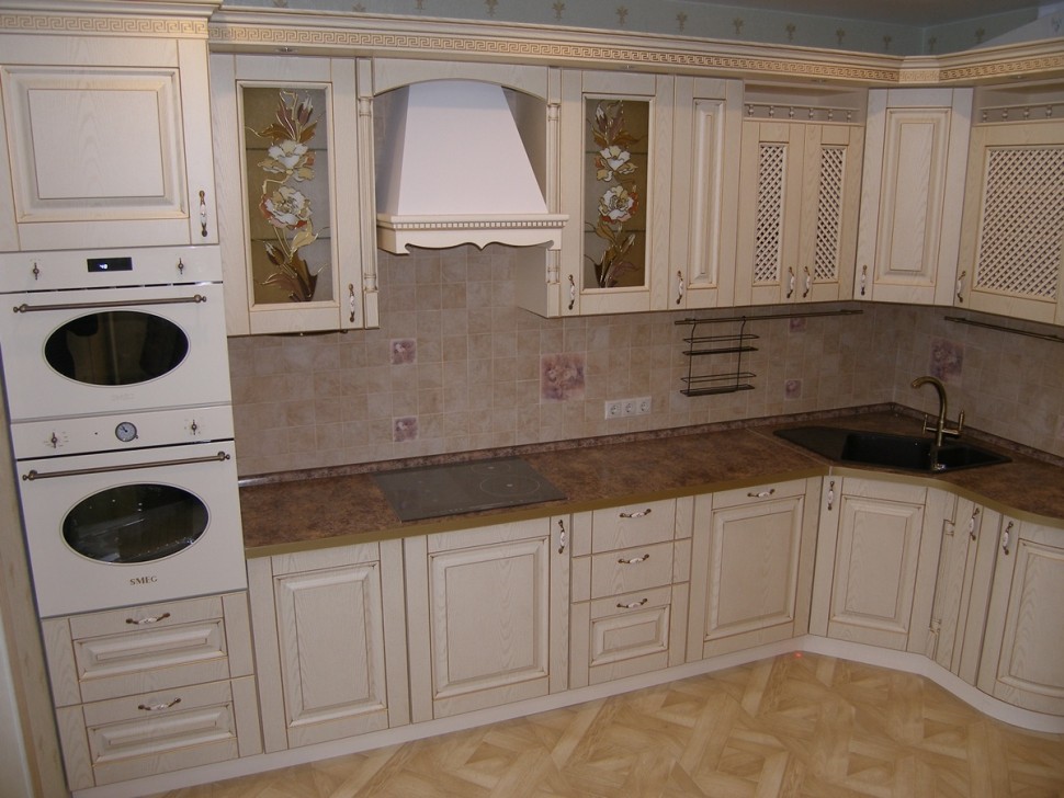 Кантри восточная кухня стекло Deluxe, ДСП 1м Вариант 2123 Кантри восточная кухня стекло Deluxe, ДСП 1м Вариант 2123