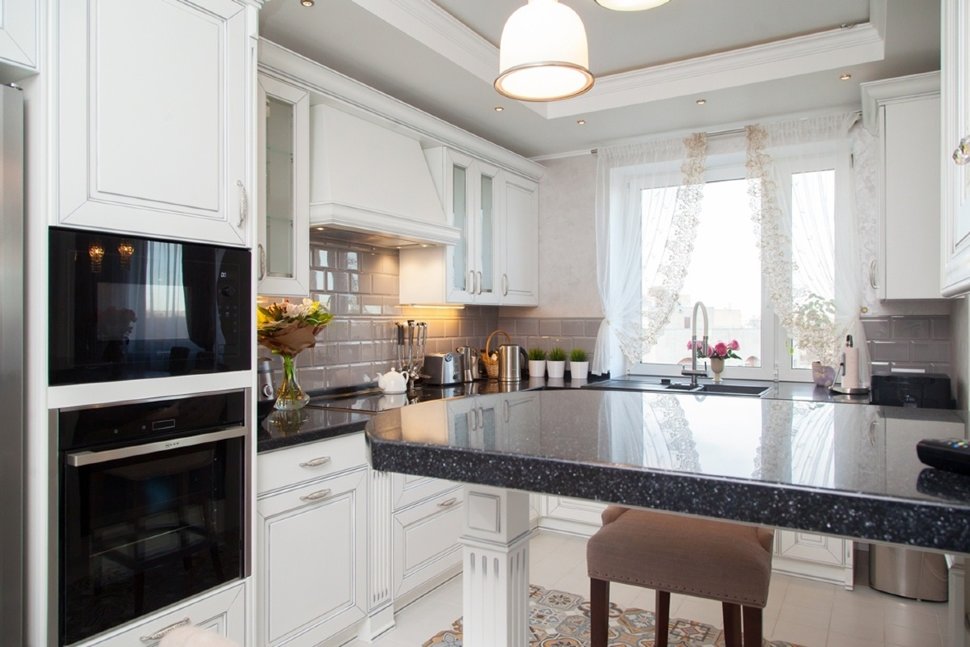 Классическая европейская кухня стекло Germes, ДСП 1м Вариант 1014