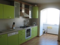 Кантри итальянская стеклянная кухня Deluxe, ДСП 1м Вариант 1827