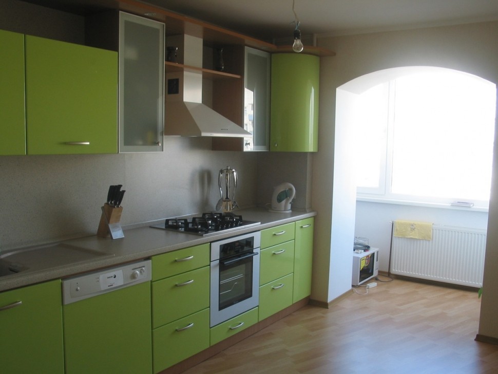 Кантри итальянская стеклянная кухня Deluxe, ДСП 1м Вариант 1827