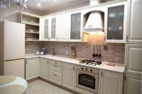 Хай-тек европейская кухня из натурального дерева Germes, ДСП 1м Вариант 100