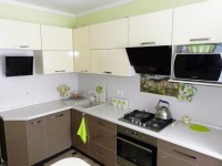 Белая кухня 2 метра угловая Germes ДСП, МДФ 1 метр Вариант 2262