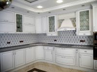 Хай-тек американская фрезерованный мдф кухня Germes, ДСП 1м Вариант 864