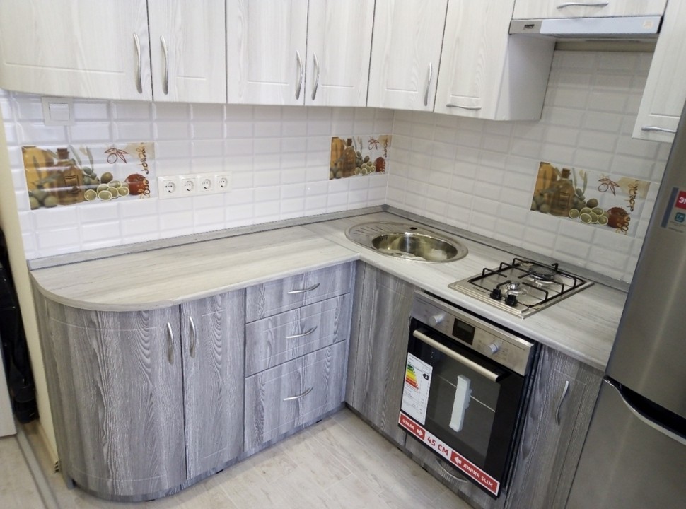 Лофт восточная пластиковая кухня Deluxe, ДСП 1м Вариант 1637