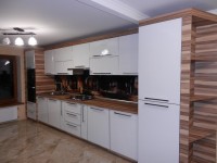 Кантри европейская стеклянная кухня Deluxe, ДСП 1м Вариант 1823