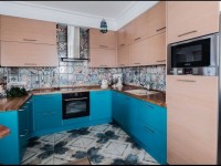 Оранжевая кухня 1 метр угловая Germes ДСП, МДФ 1 метр Вариант 2431