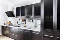 Лофт немецкая кухня стекло Deluxe, ДСП 1м Вариант 2174