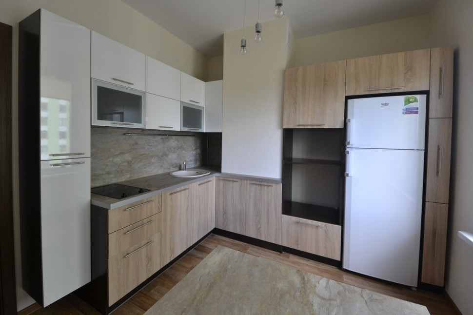 Красная кухня 2 метра угловая Germes ДСП, МДФ 1 метр Вариант 2402