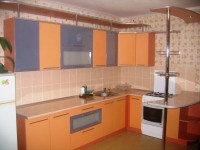 Кантри европейская пластик кухня Deluxe, ДСП 1м Вариант 1547