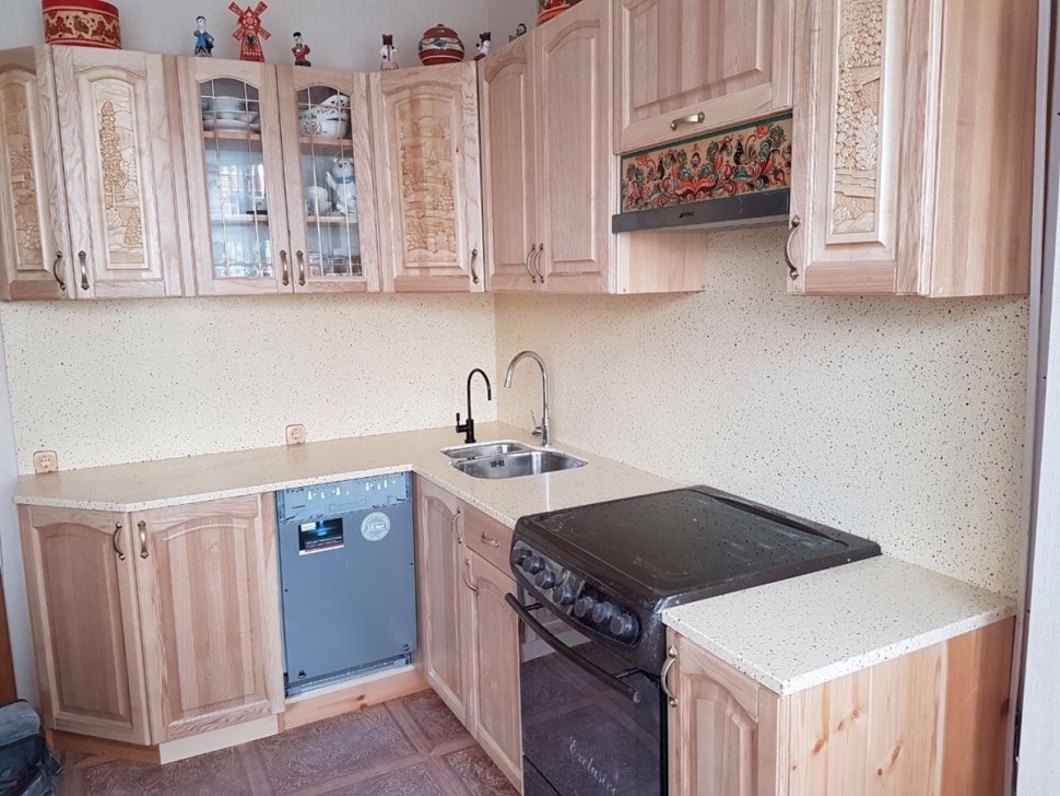 Класcика итальянская рамочный мдф кухня Deluxe, ДСП 1м Вариант 1845