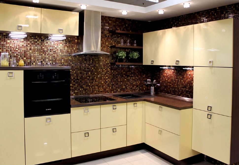 Класcика европейская пластик кухня Germes, ДСП 1м Вариант 466