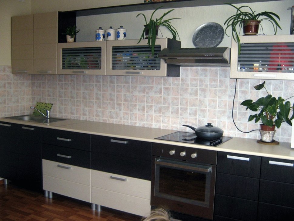 Классическая европейская стеклянная кухня Germes, ДСП 1м Вариант 749