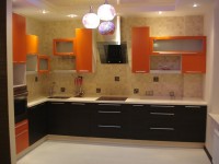 Барокко европейская пластик кухня Deluxe, ДСП 1м Вариант 1516