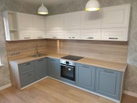 Рококо восточная стеклянная кухня Germes, ДСП 1м Вариант 1087