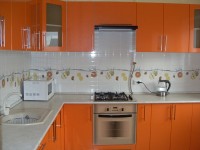 Хай-тек американская пластиковая кухня Germes, ДСП 1м Вариант 669