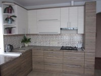 Хай-тек итальянская пластик кухня Deluxe, ДСП 1м Вариант 1793