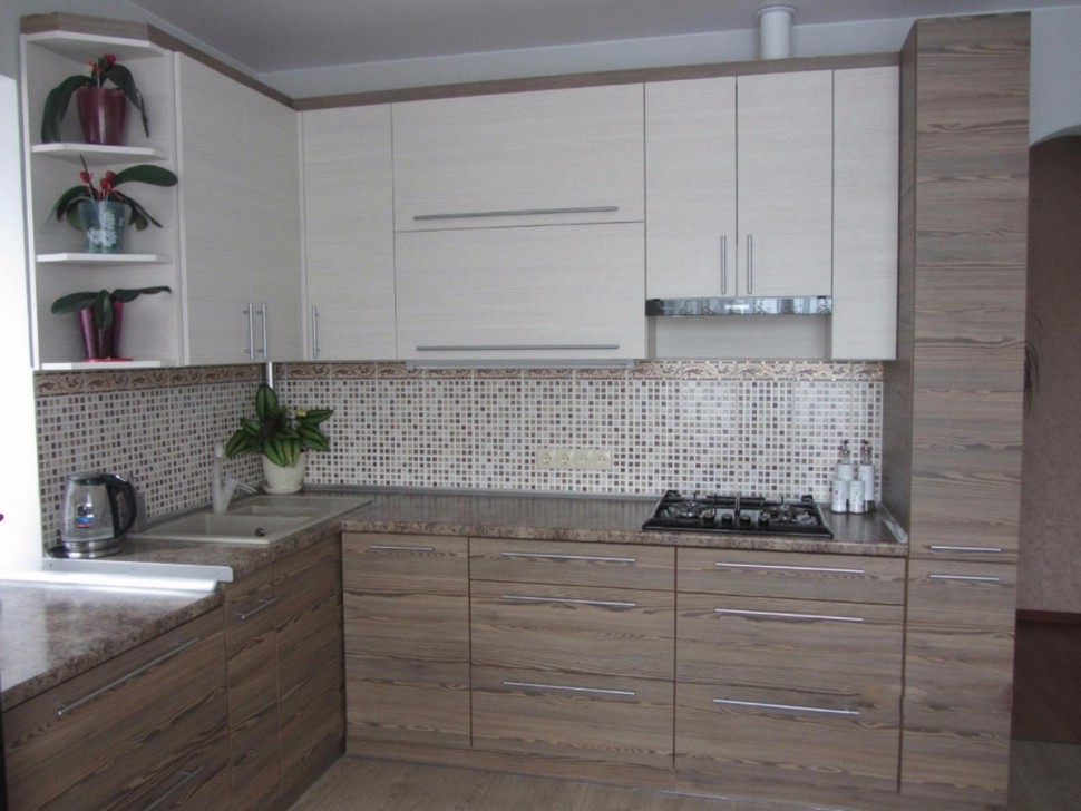 Хай-тек итальянская пластик кухня Deluxe, ДСП 1м Вариант 1793