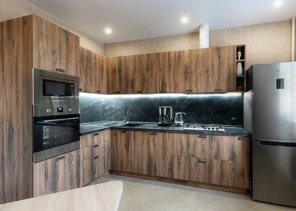 Модерн итальянская кухня стекло Germes, ДСП 1м Вариант 810