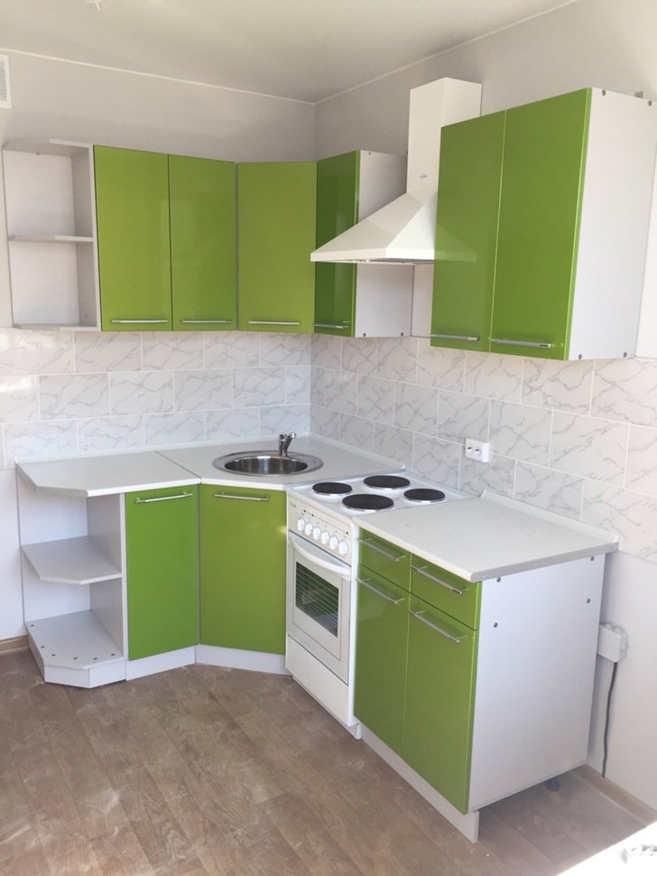 Классическая американская пластиковая кухня Germes, ДСП 1м Вариант 495