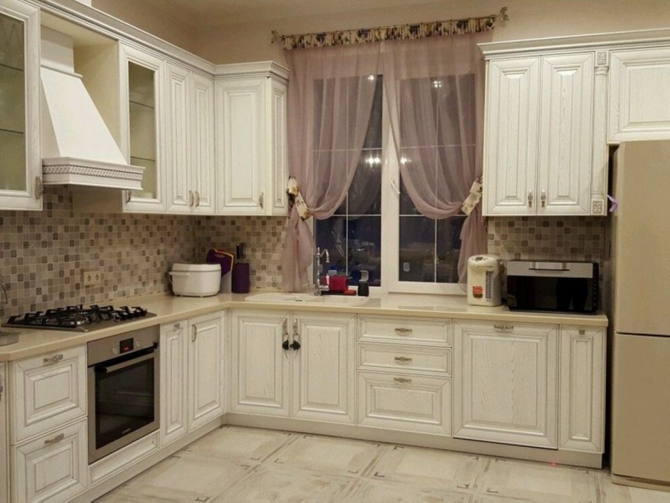 Голубая кухня 3 метра угловая Germes ДСП, МДФ 1 метр Вариант 2298