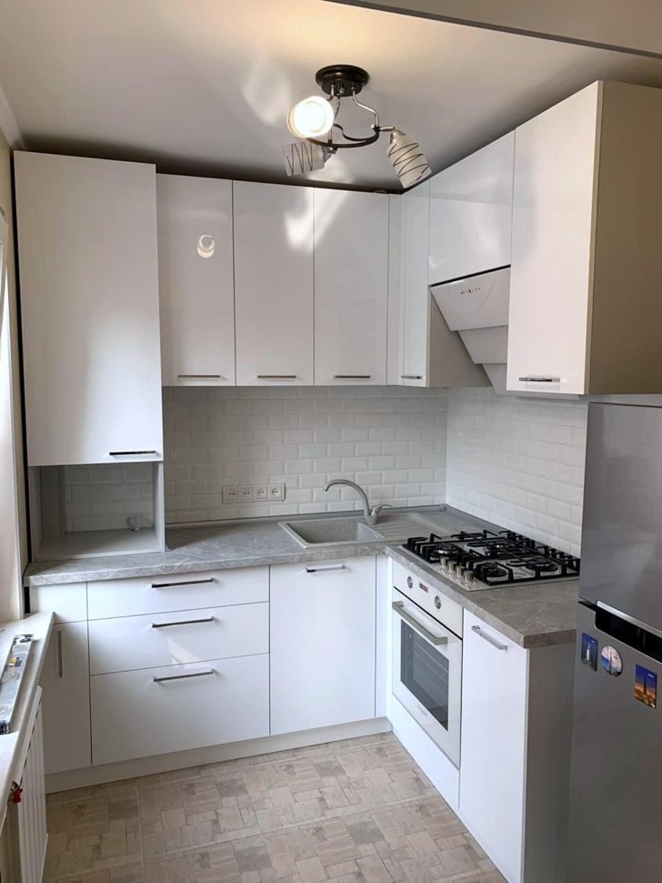 Минимализм европейская кухня стекло Germes, ДСП 1м Вариант 790