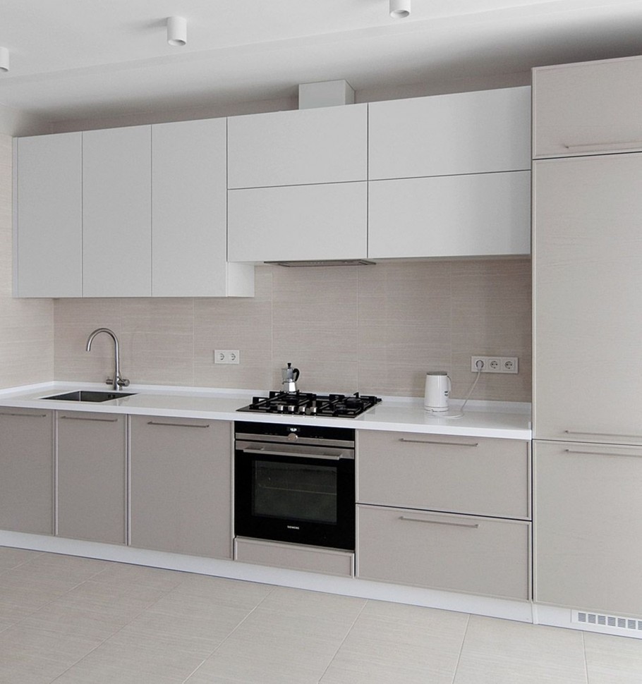 Модерн немецкая стеклянная кухня Deluxe, ДСП 1м Вариант 1933