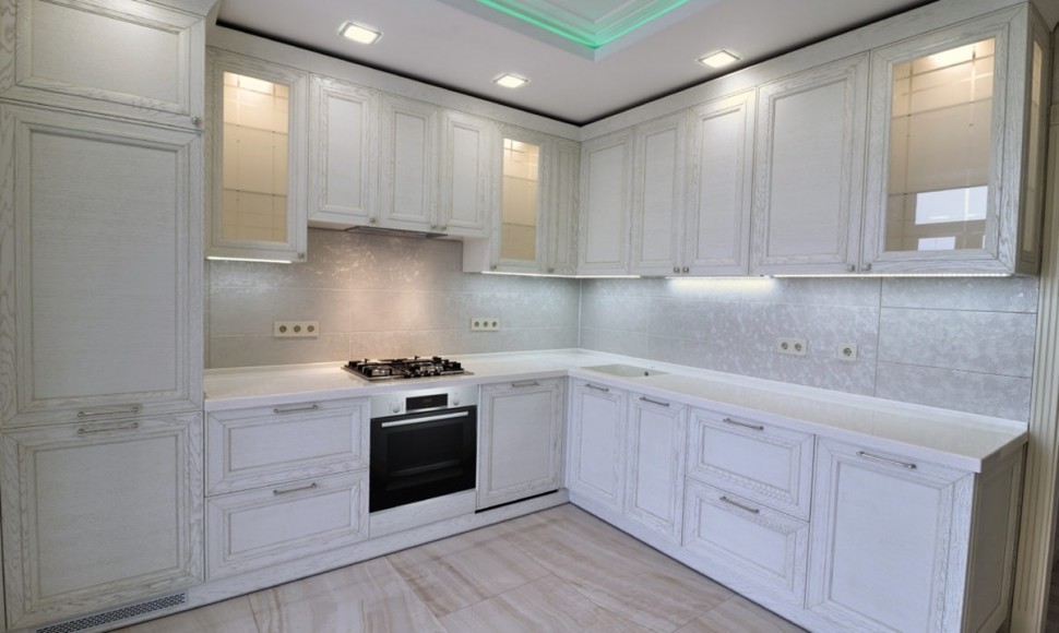 Рококо восточная кухня стекло Deluxe, ДСП 1м Вариант 2238