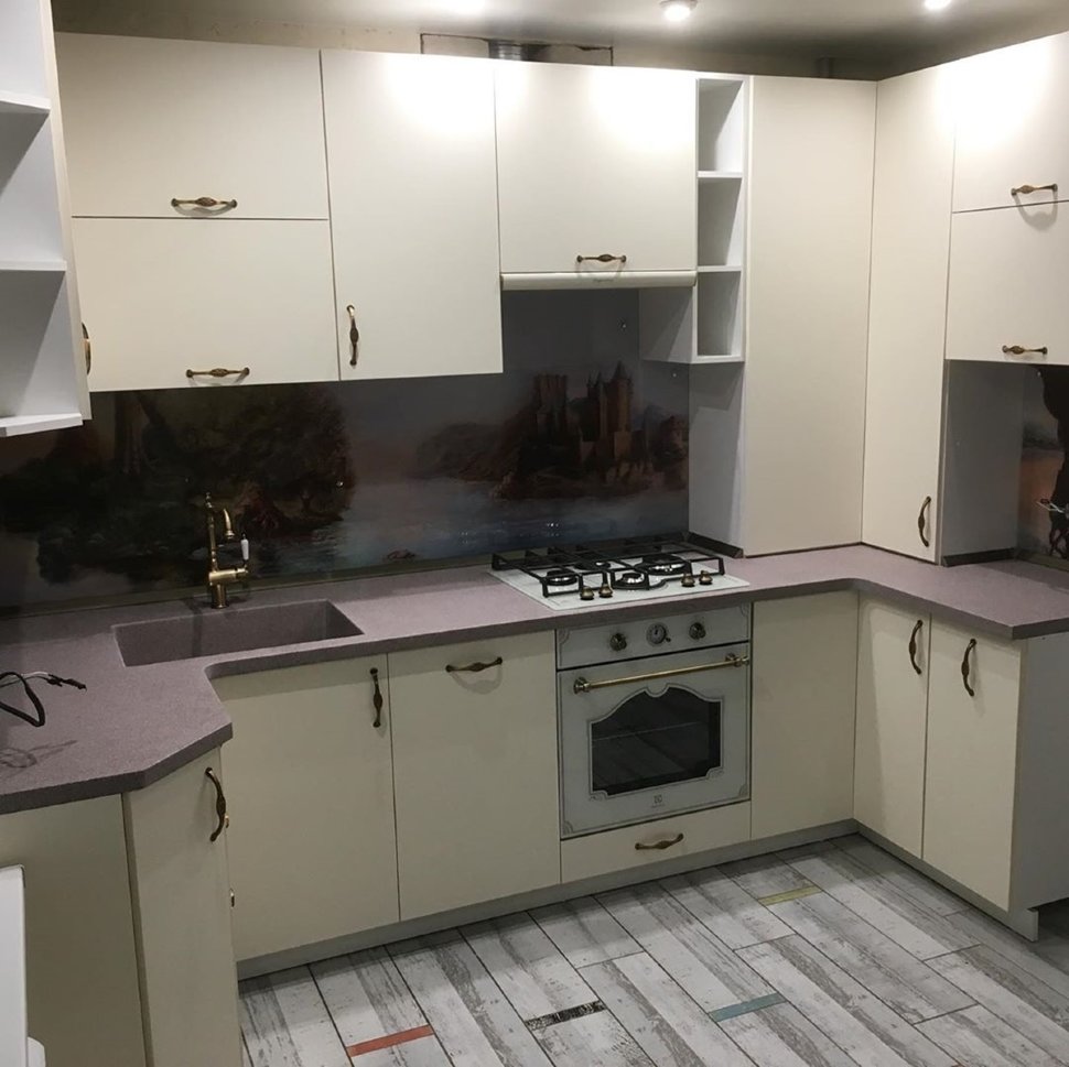 Класcика европейская пластик кухня Germes, ДСП 1м Вариант 467