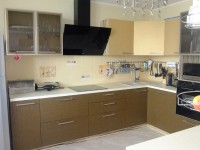 Оранжевая кухня 4 метра угловая Germes ДСП, МДФ 1 метр Вариант 2439