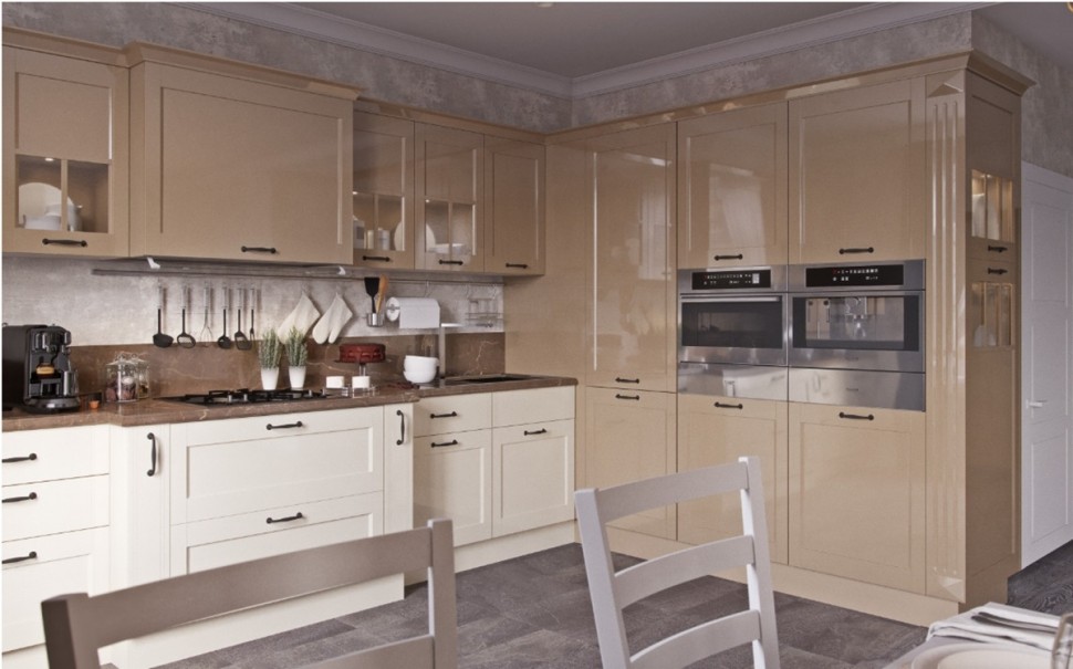 Классическая восточная пленочная кухня Deluxe, ДСП 1м Вариант 2040