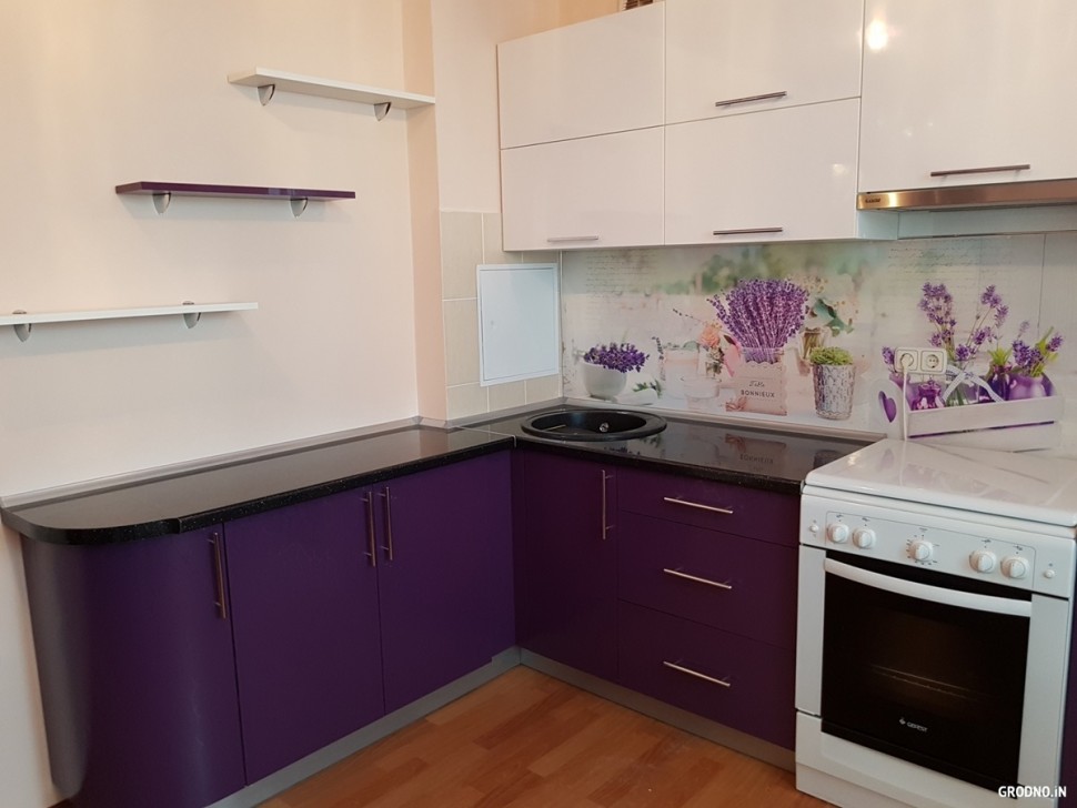 Кантри американская пластиковая кухня Deluxe, ДСП 1м Вариант 1540